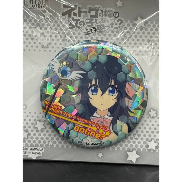 Japanese Anime Himemiya Tori Blue Girl Online Badge Pin - BRAND NEW - Picture 2 of 3